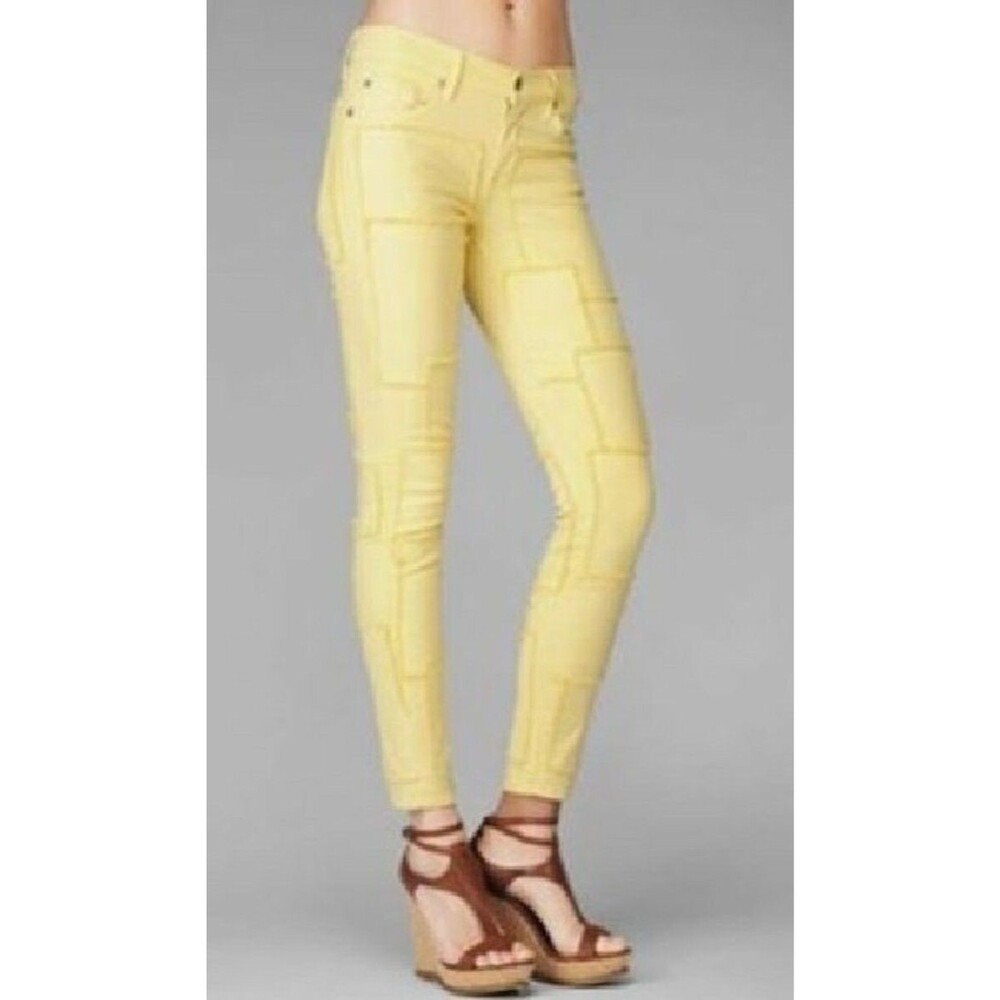 7 For All Mankind Slim Patchwork Denim Jeans